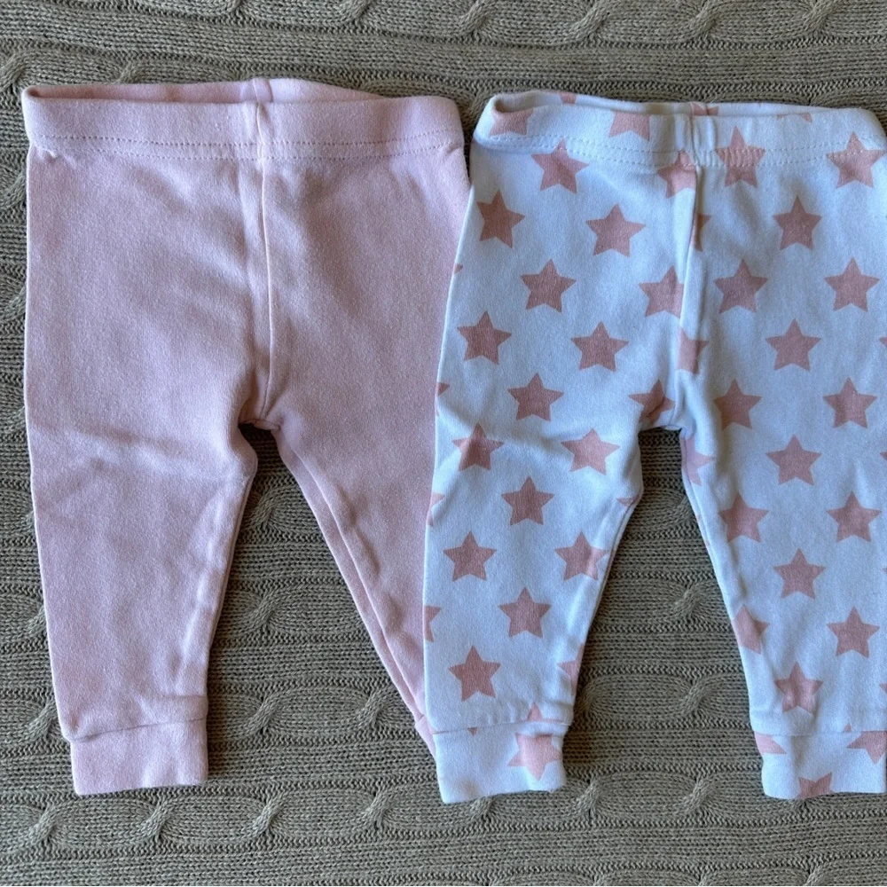 EUC 5pc Baby Girl Leggings Bundle, Pink & Purple, Black Tutu, 9 Months